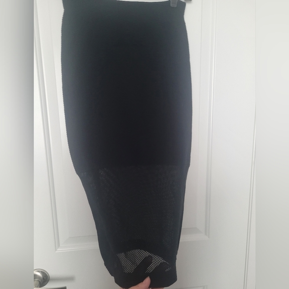 BCBGeneration Mesh/Fish Net Black Stretch High Waisted Skirt Size XS - Picture 6 of 8